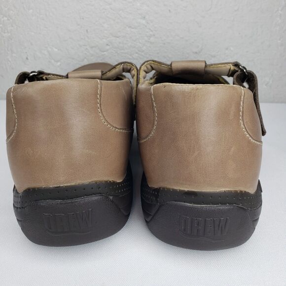 Drew Shoes Womens Size 9 T-Strap Mary Jane Tan Leather Orthopedic Comfort Shoes - Picture 7 of 13